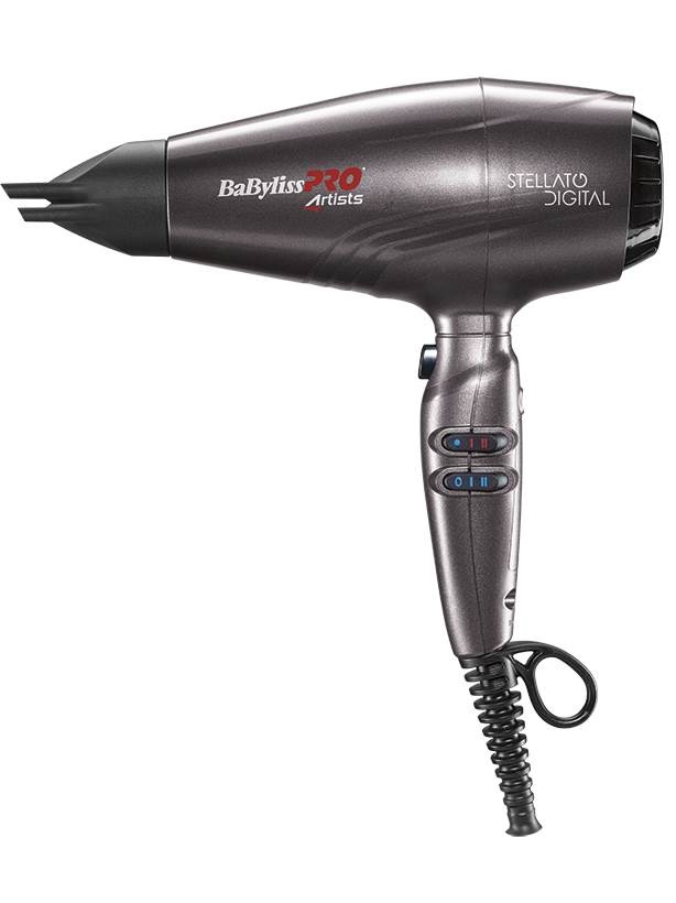 BaByliss PRO Stellato Digital BAB7500IE - Asciugacapelli Digitale 2400 W con Tecnologia Ionica