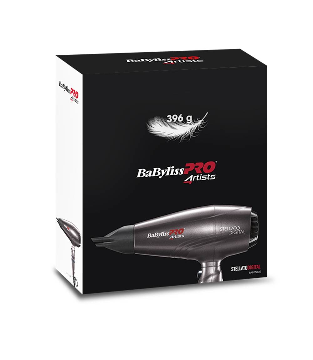 BaByliss PRO Stellato Digital BAB7500IE - Asciugacapelli Digitale 2400 W con Tecnologia Ionica