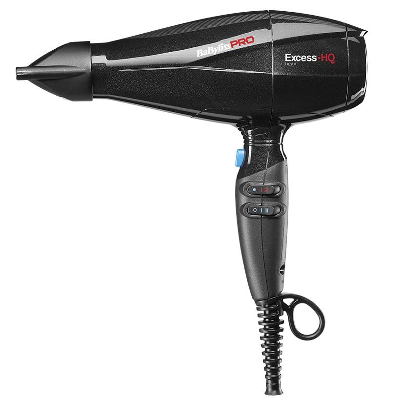 BaByliss Pro Excess-HQ Asciugacapelli Professionale 2600 W Nero con Ionizzatore