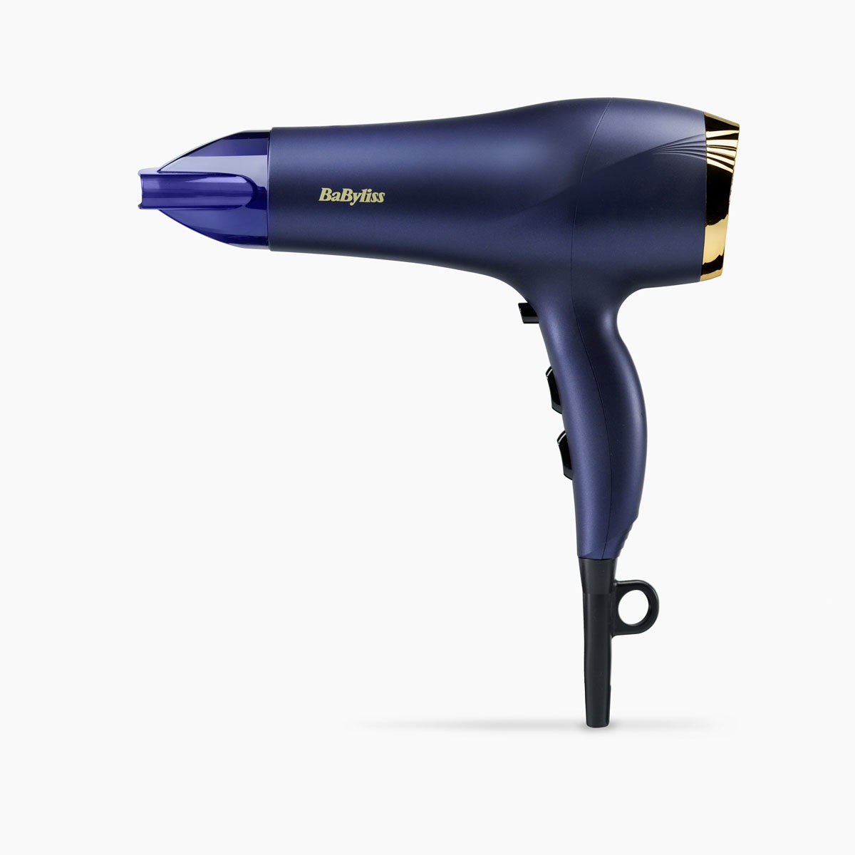 BaByliss 5781PE Asciugacapelli Midnight Luxe 2300W con Funzione Ionica Anti-Crespo, 3 Temperature e 2 Velocità, Colpo Aria Fredda e Filtro Rimovibile