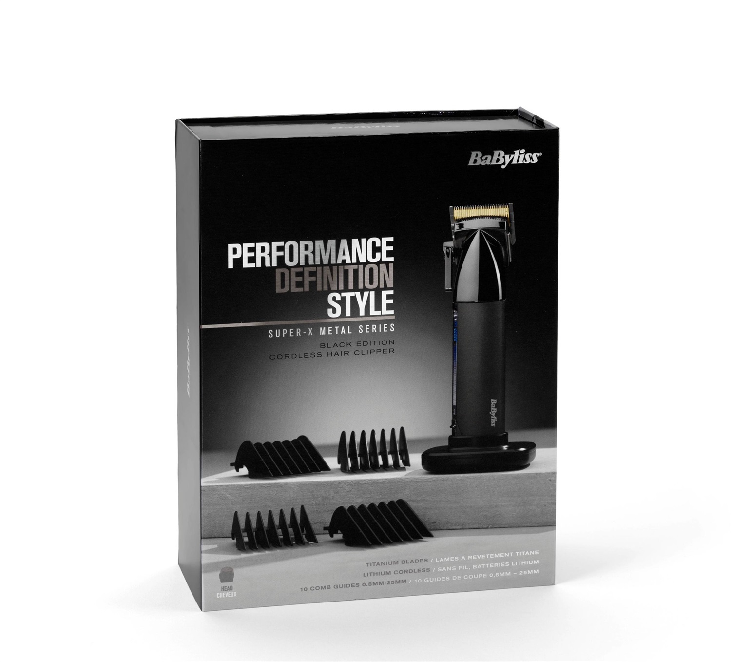 BaByliss E991E Tagliacapelli Nero e Cromo con Lame in Titanio - Autonomia 180 min