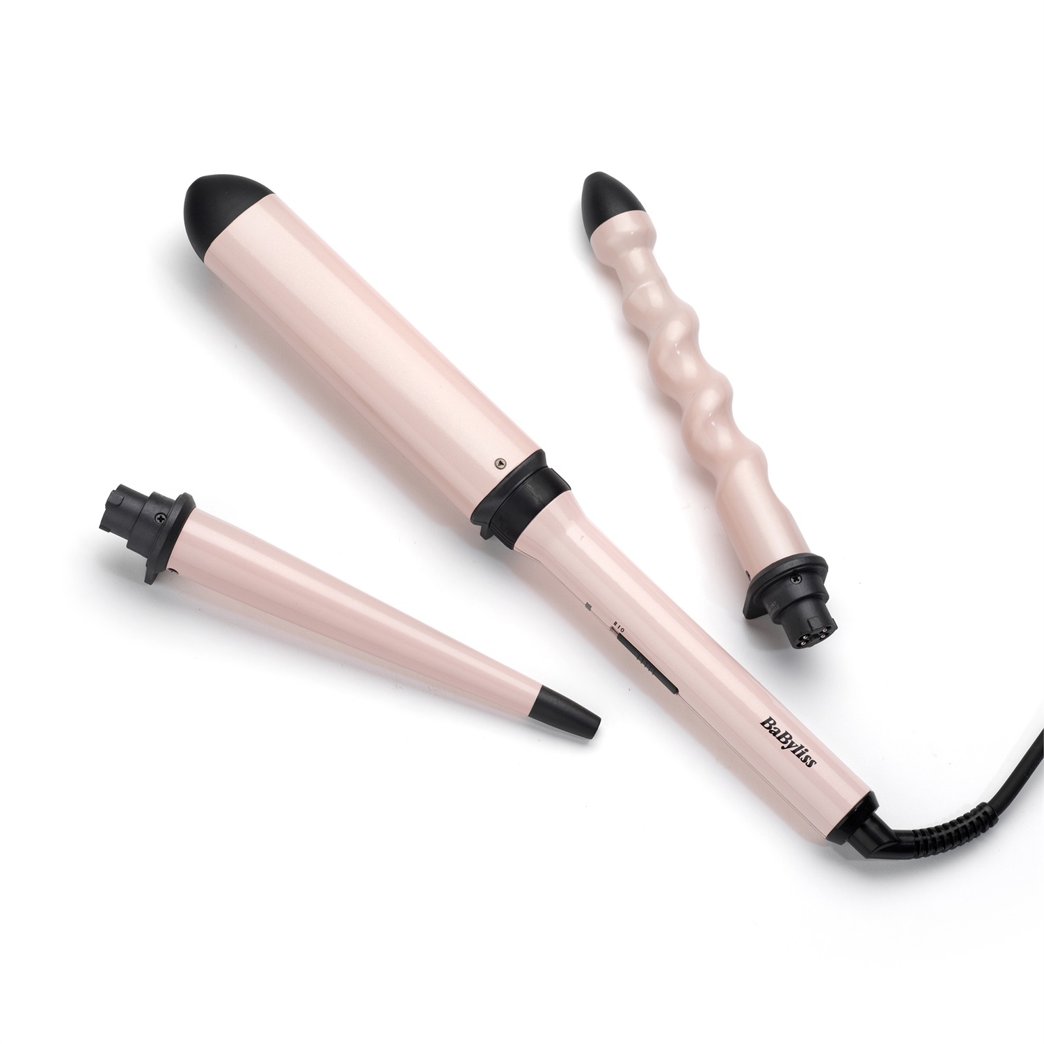 BaByliss MS750E Multistyler con 3 Ferri Arricciacapelli Intercambiabili in Ceramica, Tecnologia Advanced Ceramics, 2 Temperature fino a 210°C, Punta Termo-Isolante
