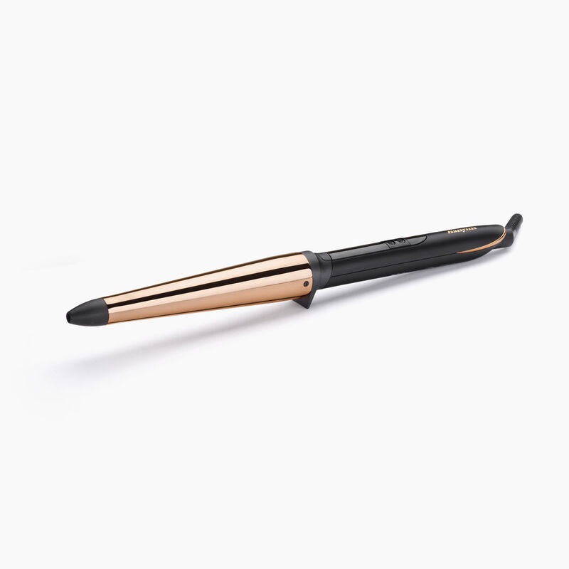 BaByliss C458E Titanium Brilliance Ferro Arricciacapelli Conico 32-19mm con Tecnologia Advanced Ceramics, 6 Temperature fino a 210°C, Punta Termo-Isolante e Accessori Inclusi