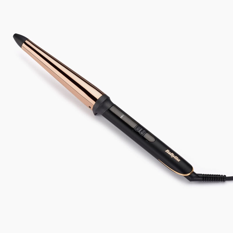 BaByliss C458E Titanium Brilliance Ferro Arricciacapelli Conico 32-19mm con Tecnologia Advanced Ceramics, 6 Temperature fino a 210°C, Punta Termo-Isolante e Accessori Inclusi