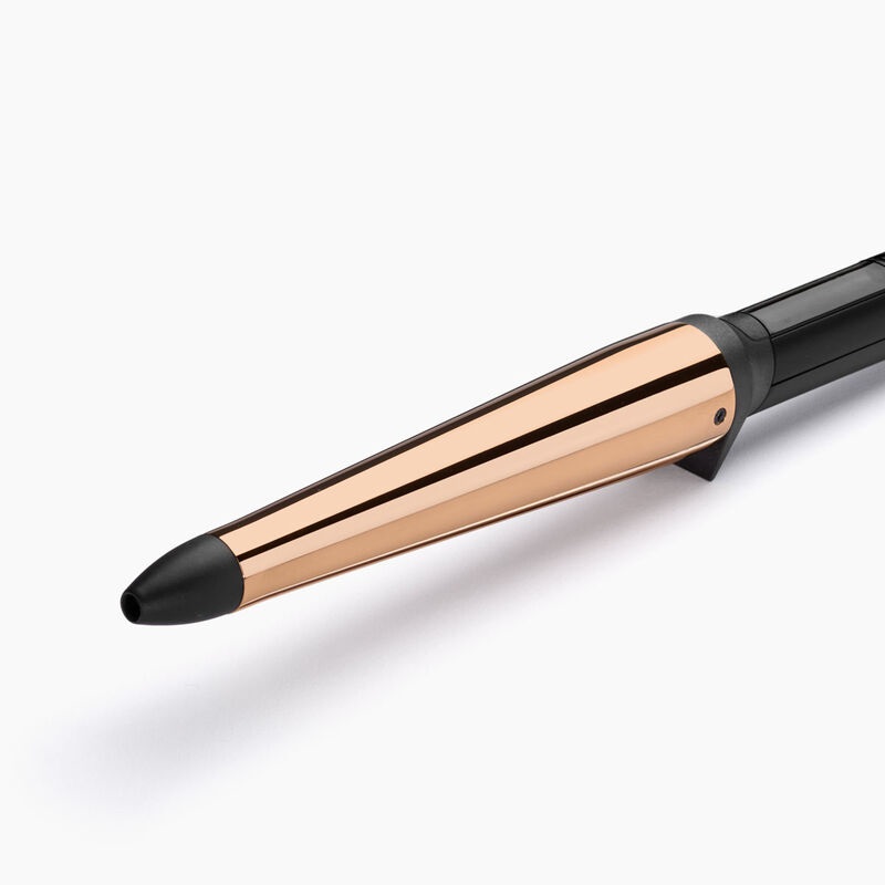 BaByliss C458E Titanium Brilliance Ferro Arricciacapelli Conico 32-19mm con Tecnologia Advanced Ceramics, 6 Temperature fino a 210°C, Punta Termo-Isolante e Accessori Inclusi