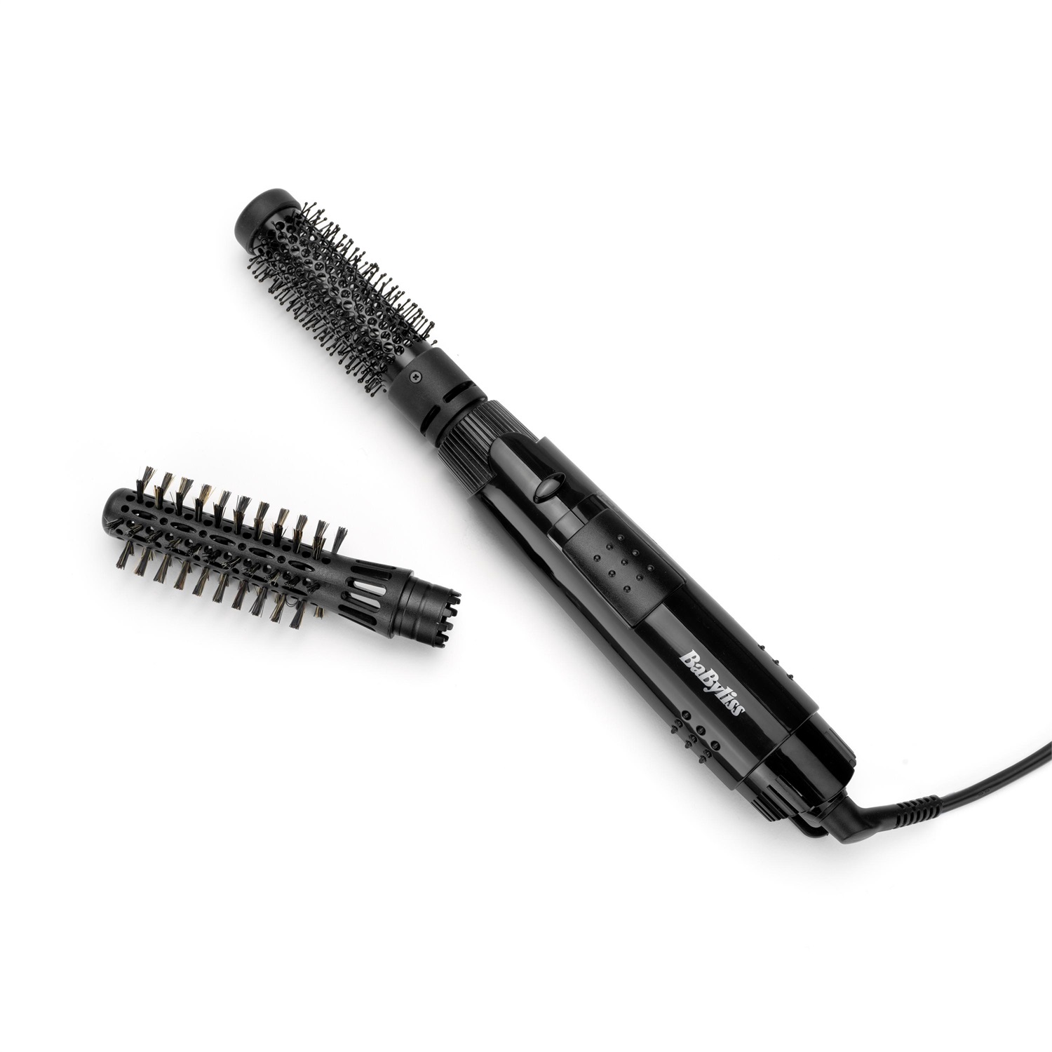BaByliss Smooth Shape Airstyler - Spazzola ad aria calda 300 W con 2 accessori per capelli corti