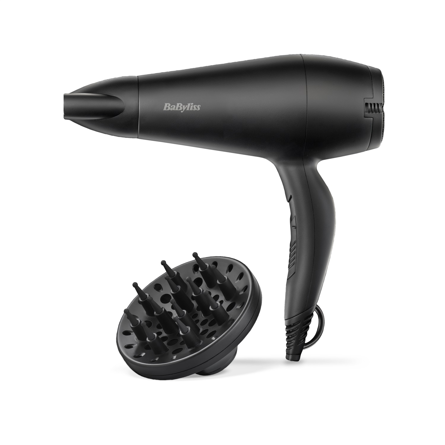 BaByliss D215DE Asciugacapelli 2000 W con Tecnologia in Ceramica e Cavo da 2,8 m - Nero