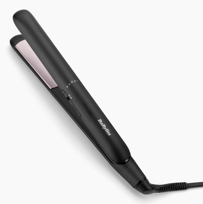 BaByliss ST241E Piastra per capelli Ceramica 230°C Nero e Rosa - Riscaldamento in 30 secondi, Spegnimento automatico, Tappetino incluso