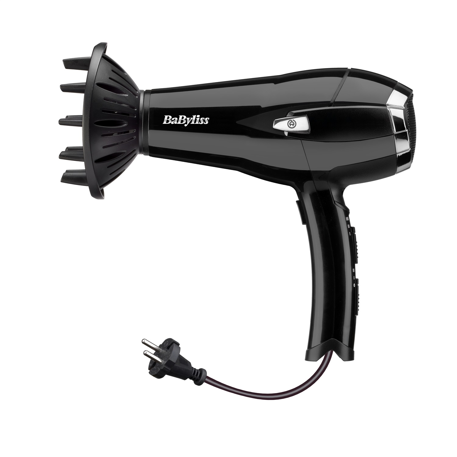 BaByliss D374DE Asciugacapelli 2000 W Nero con Cavo Ritraibile, 3 Livelli di Temperatura, 2 Velocità e Funzione Aria Fredda