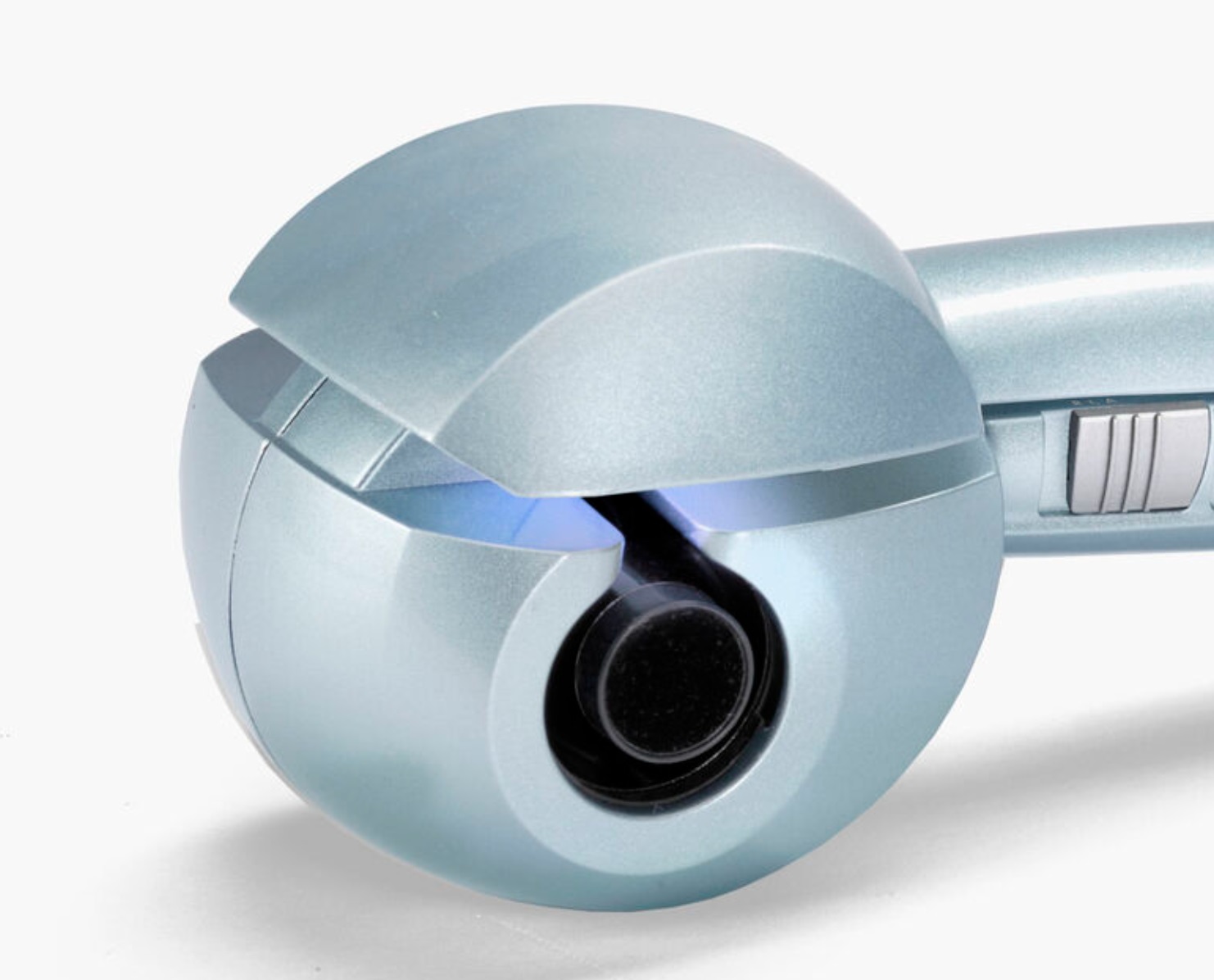 BaByliss C1700E Arricciacapelli Automatico Hydro Fusion ANTI FRIZZ - Temperatura 190-230° C, Cilindro in Ceramica, Colore Azzurro, Lunghezza Cavo 2,8 m