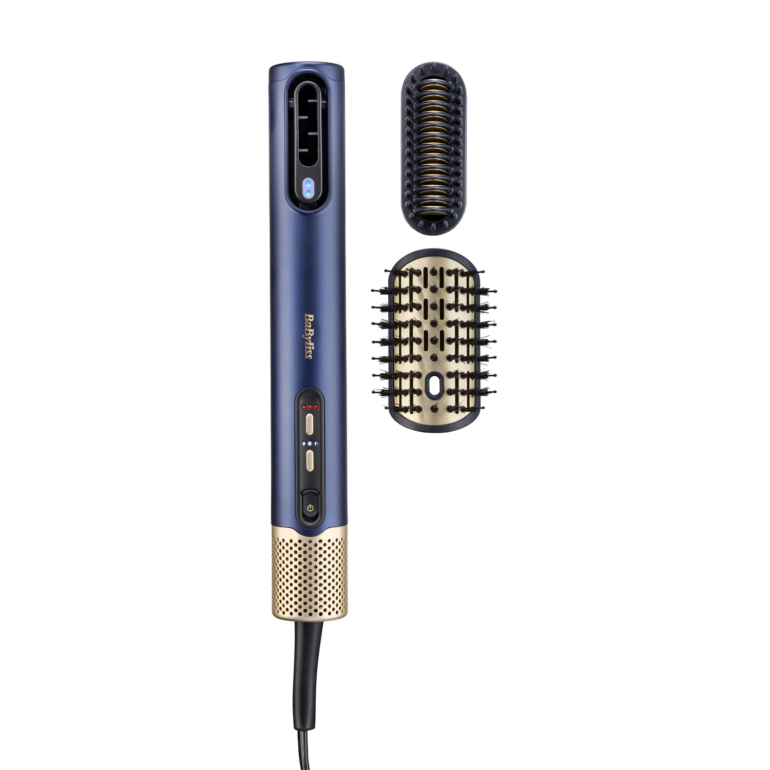 BaByliss AS6550E Air Wand - Asciugacapelli multi-funzione 3 in 1, 1500 W, Ceramica, Digitale, Blu Marino