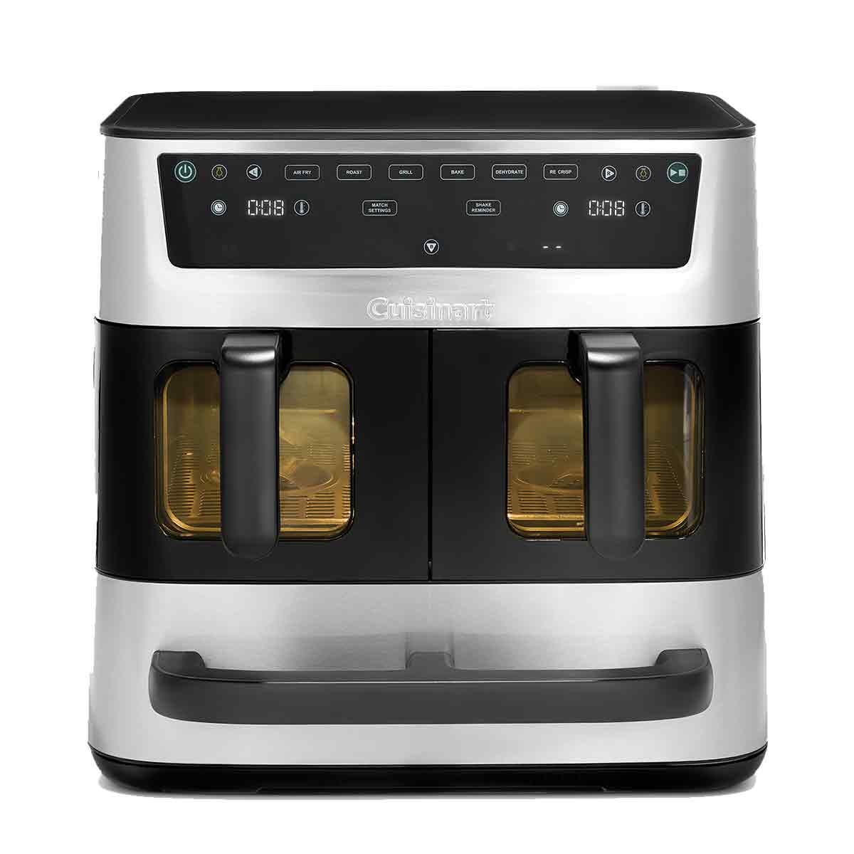 Cuisinart Tri Zone Doppia 13,6 L Indipendente Friggitrice ad aria calda Nero, Argento
