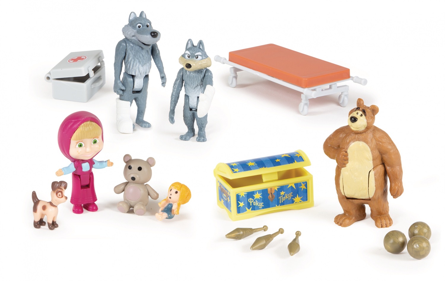 Simba Masha e Michka Cofanetto Mini Univers con 7 Figure e Accessori - Cod. 109301048