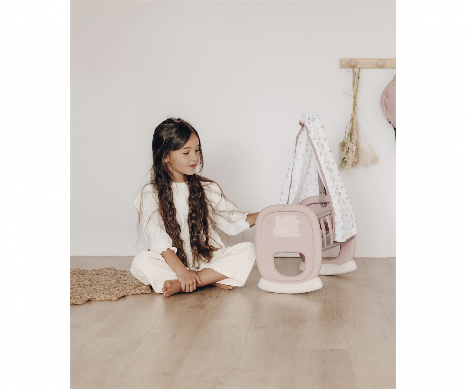 Smoby Baby Nurse Culla per Bambole con Baldacchino - Adatta per Bambole fino a 42 cm