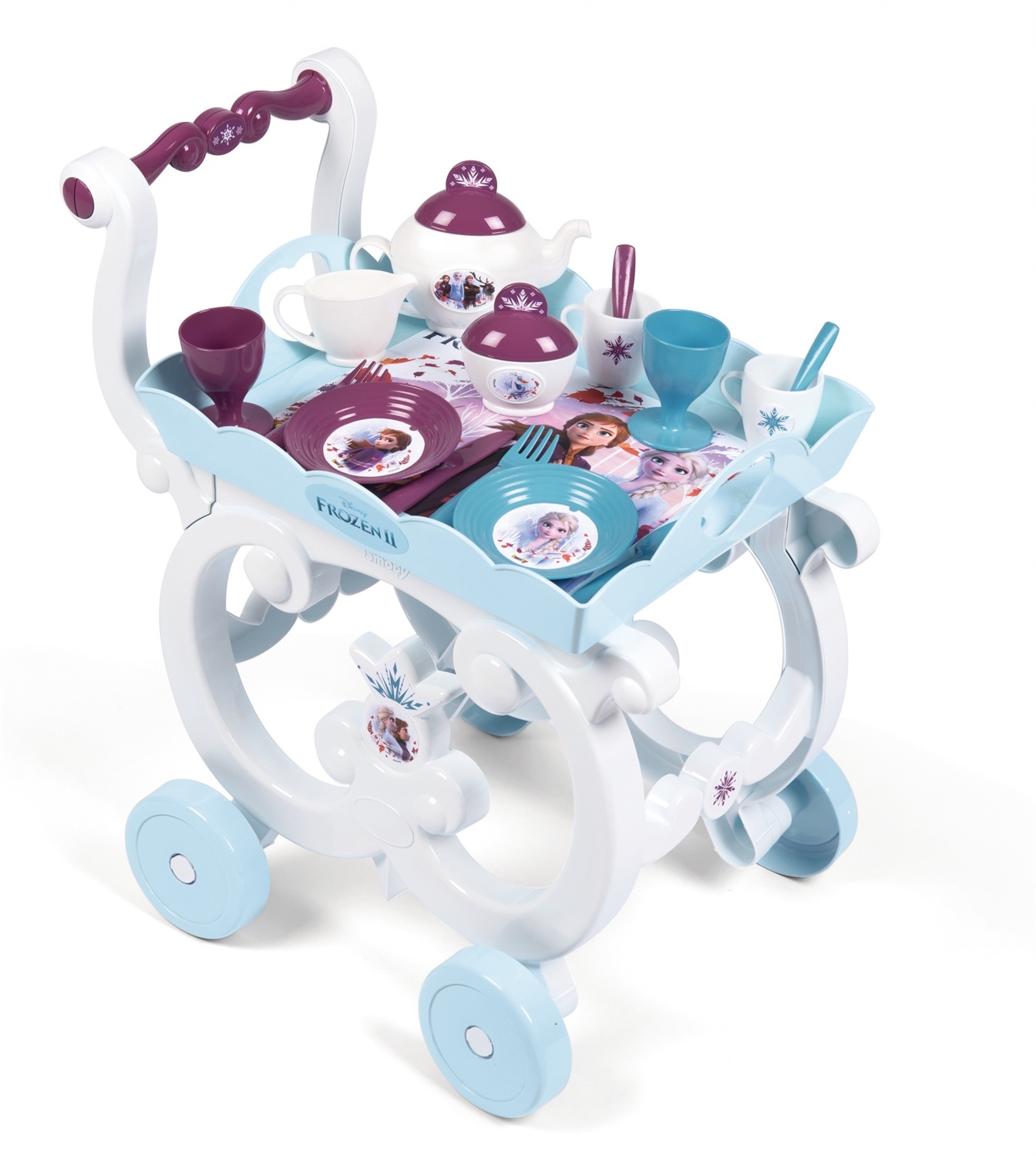 Smoby - Disney Frozen 2 Carrello Da Te con 17 Accessori e Vassoio Removibile, per Bambini dai 3 Anni
