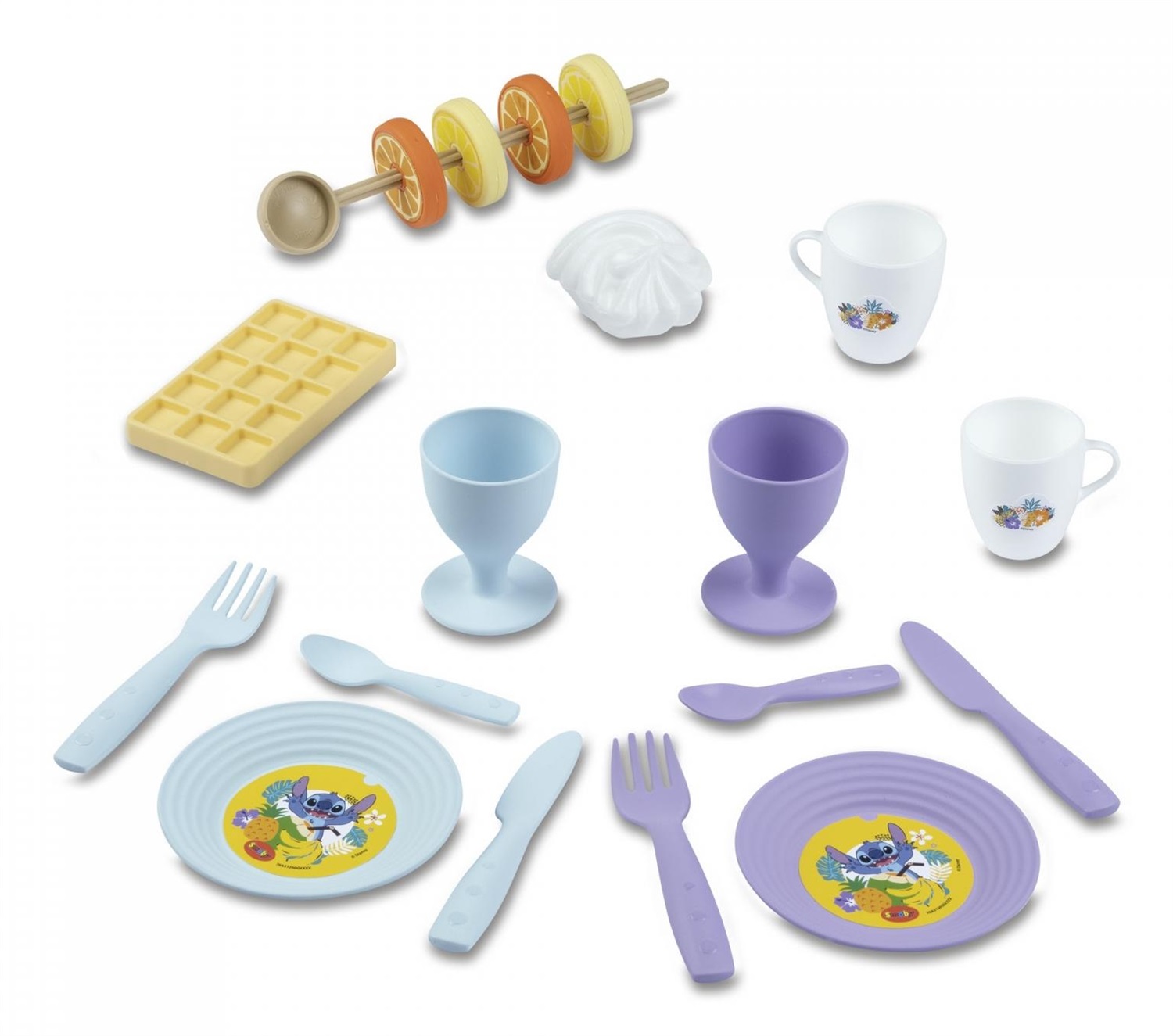 Smoby Cestino da Picnic Stitch - 19 Accessori Inclusi, Design Tematico con Adesivi, Manico Ergonomico, Dai 3 Anni