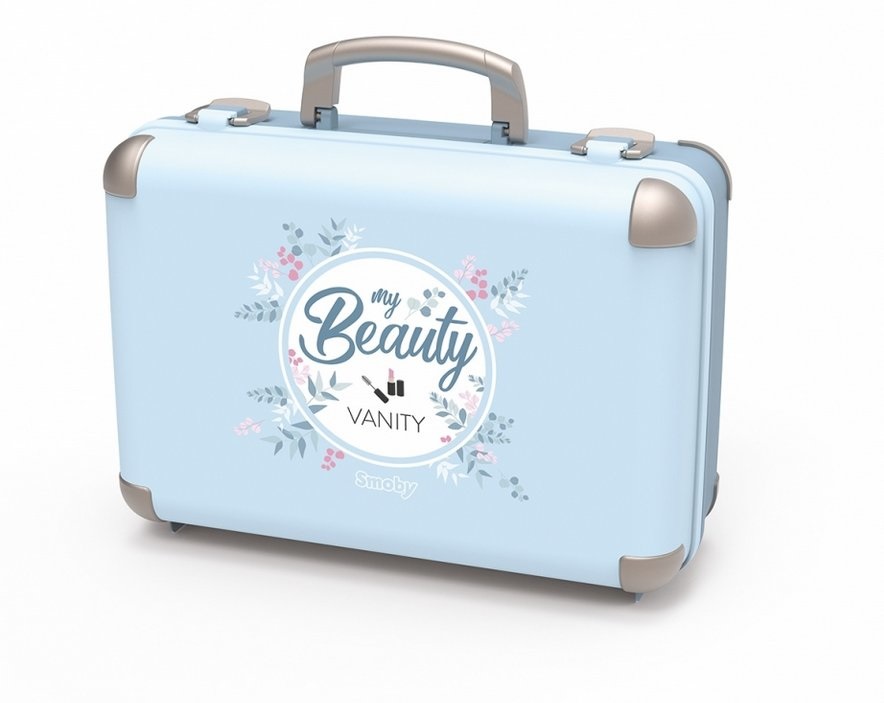 Smoby My Beauty Vanity - Valigetta per Trucco e Acconciatura con 13 Accessori, Universi Nail Art, Make Up e Hair Style, Età 3 Anni
