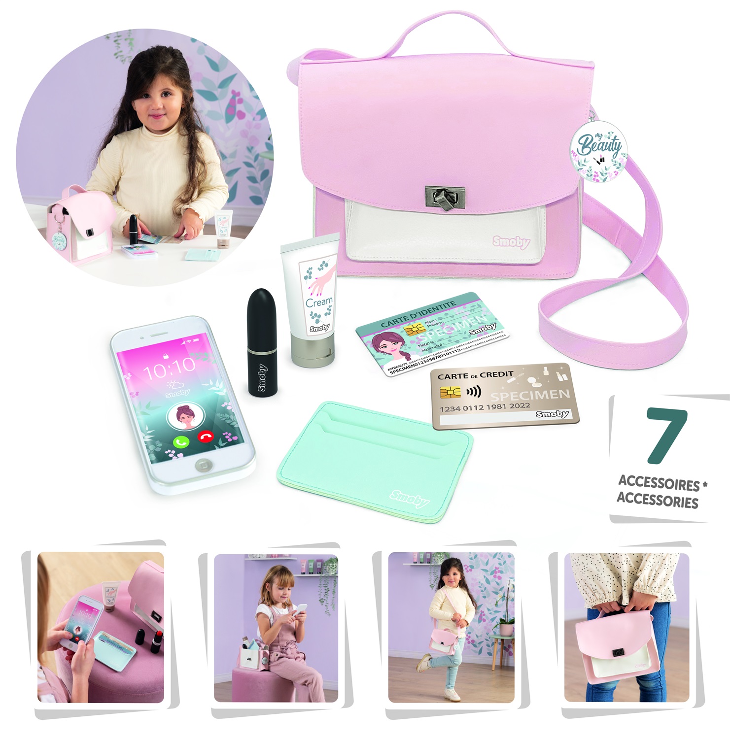 Smoby My Beauty - Borsa a Tracolla Regolabile per Bambine