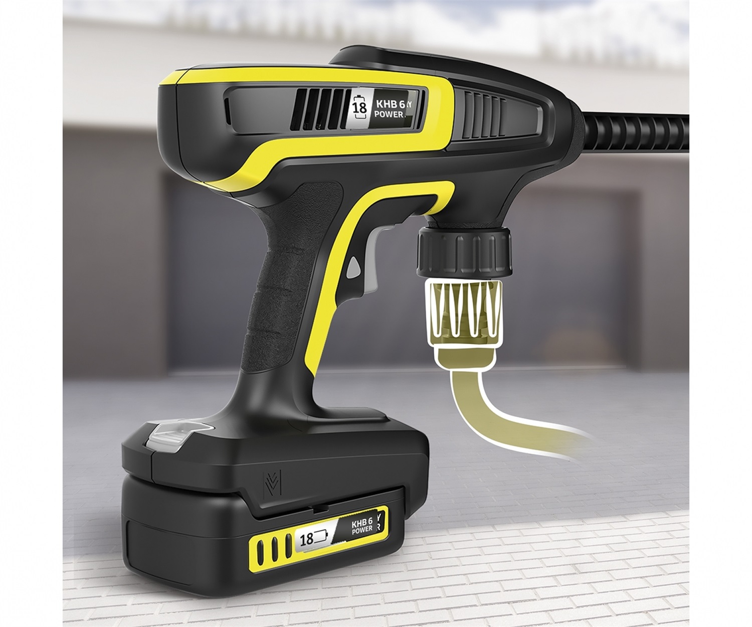 Smoby Idropistola Kärcher 360901 - Gioco di Ruolo per Bambini 3-6 Anni, Colore Nero e Giallo, Replica Fedele con Funzione di Irrigazione