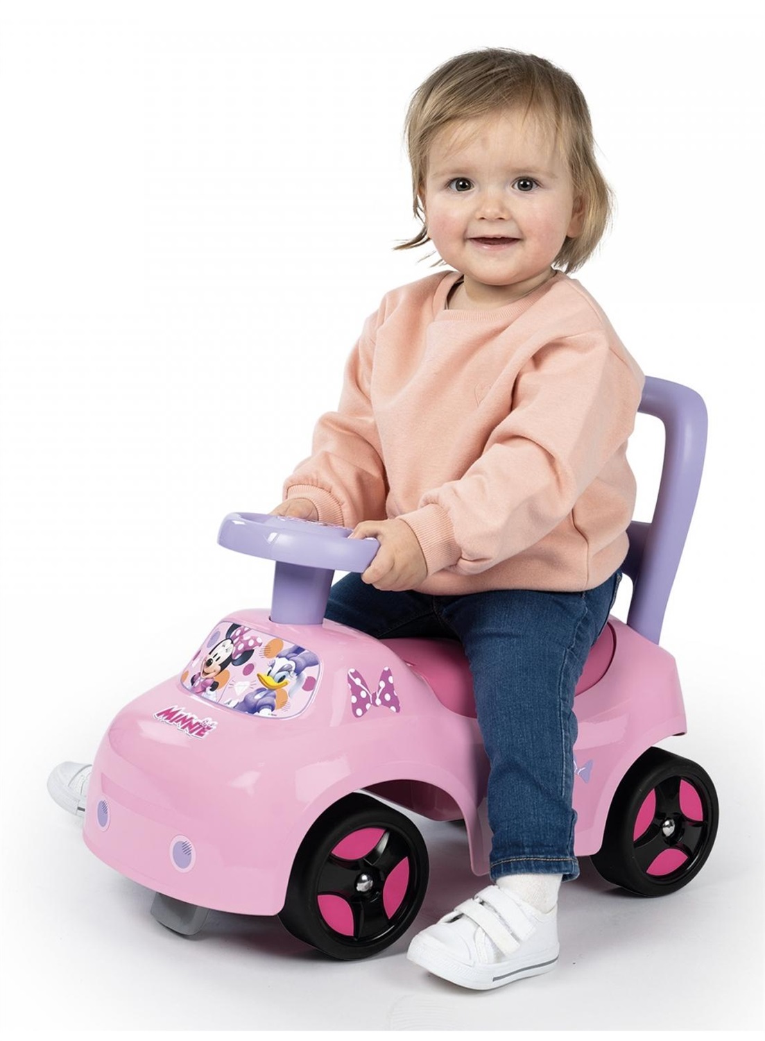 Smoby Minnie Prima Auto 7600720544 - Ride On per Bambini 10 Mesi, Licenza Ufficiale Disney, Colore Rosa, Leggero ed Ergonomico