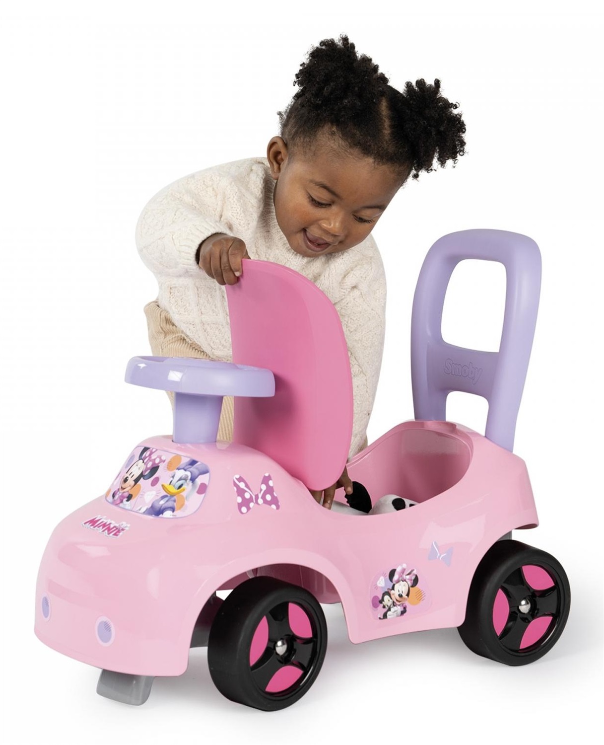 Smoby Minnie Prima Auto 7600720544 - Ride On per Bambini 10 Mesi, Licenza Ufficiale Disney, Colore Rosa, Leggero ed Ergonomico