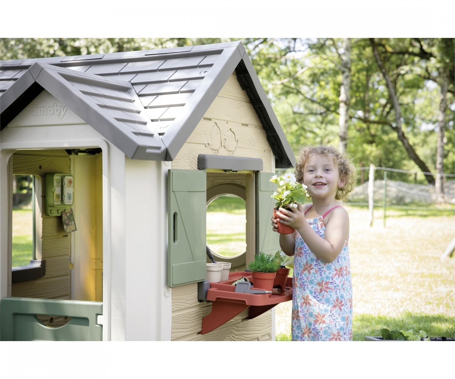 Smoby Garden House - Casetta da Gioco a Tema Giardinaggio con Accessori Inclusi per Bambini dai 2 Anni