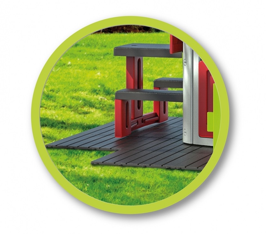 Smoby Set di Pavimento Antiscivolo - 6 Pannelli 45x45 cm per Casette da Gioco, Superficie 1,2 m²