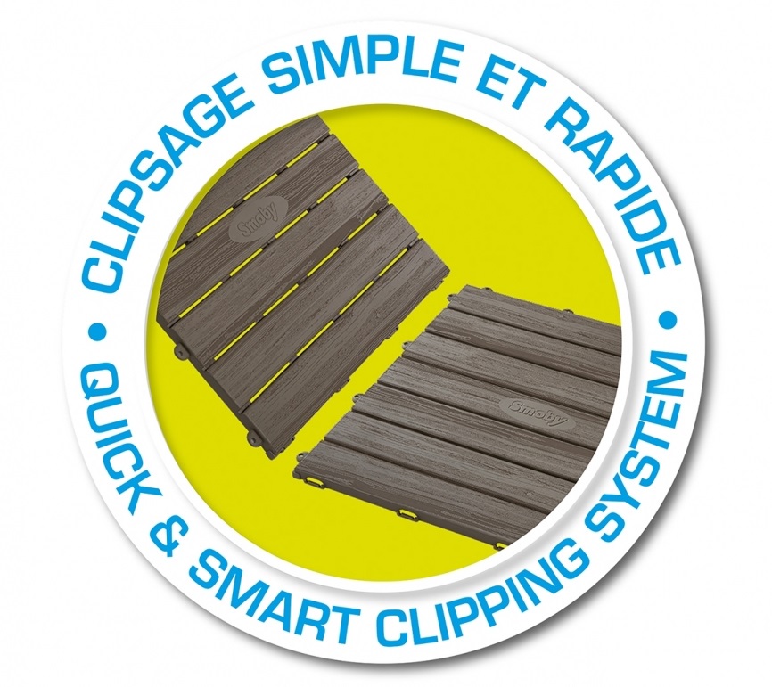 Smoby Set di Pavimento Antiscivolo - 6 Pannelli 45x45 cm per Casette da Gioco, Superficie 1,2 m²