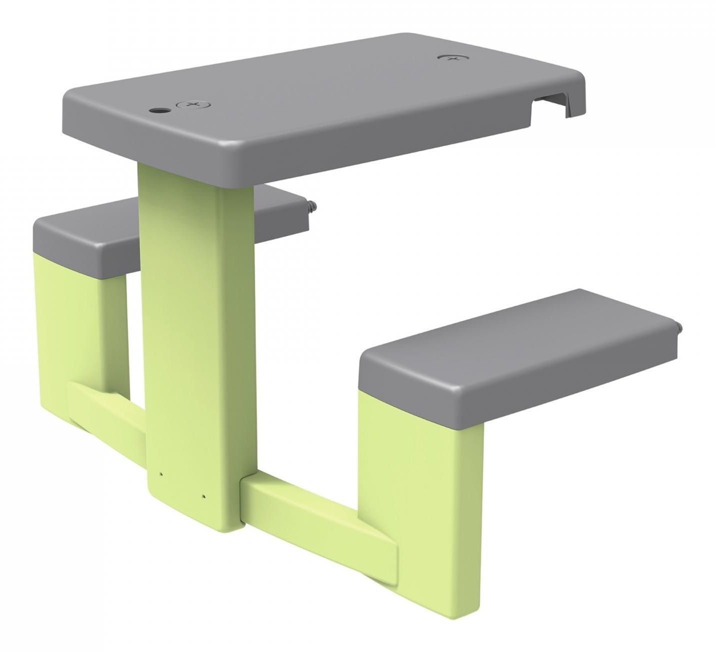 Smoby Tavolo da Picnic per Bambini - Con 2 Panchine, Spazio Merenda e Materiale Riciclato, Anti-UV