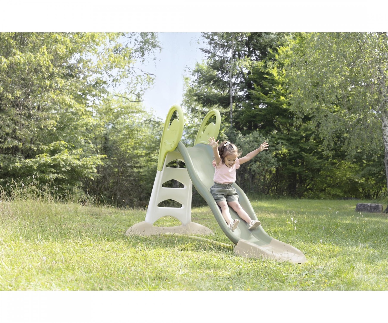 Smoby Life Scivolo XL a Doppia Onda - 2,30 metri, 80% Plastica Riciclata, Attacco per Acqua, Antiscivolo, per Bambini dai 3 Anni