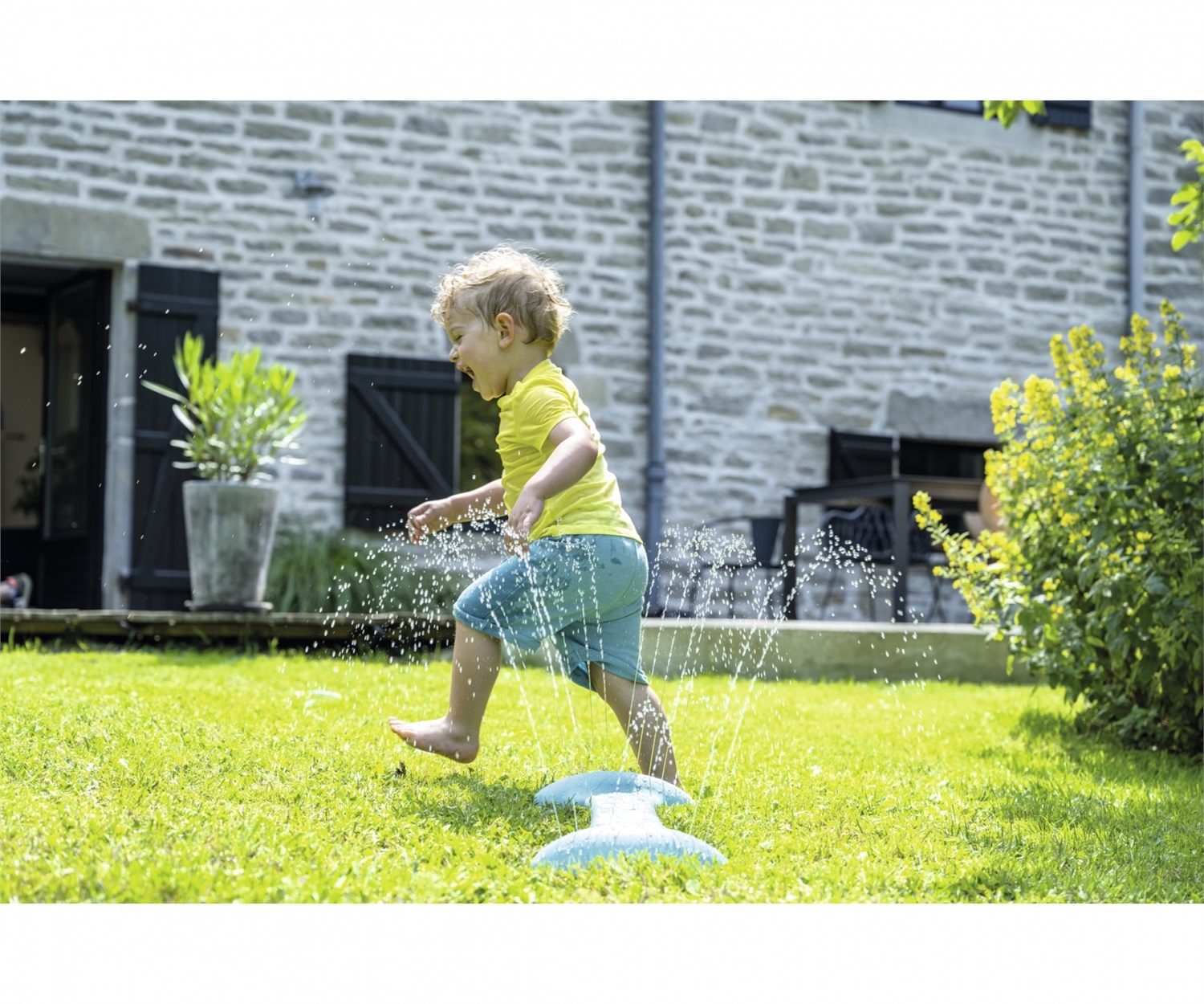 Smoby Splashy Way Acquascivolo da giardino con Fontana ad Acqua - 2 anni, Colore Blu