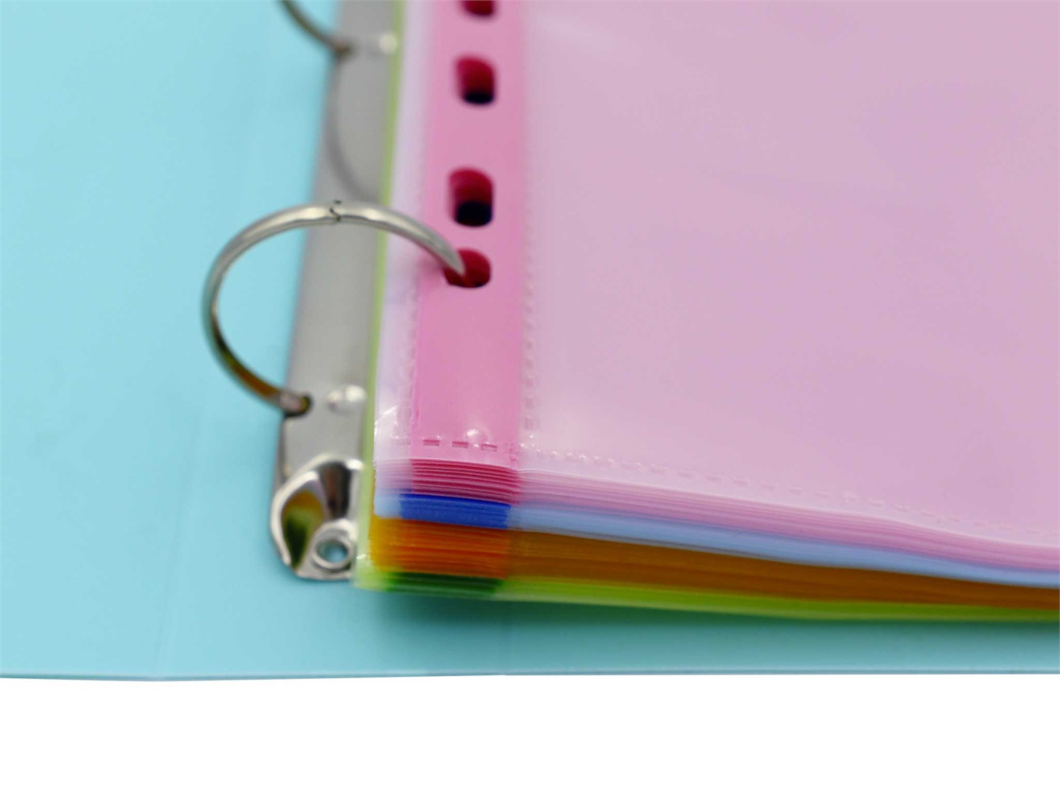 Favorit Buste Forate Superior Liscio 22x30 cm Arancio - Confezione da 25 Pezzi in Polipropilene Trasparente