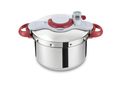 Tefal Clipsominut Perfetct 6L Rosso, Acciaio inox