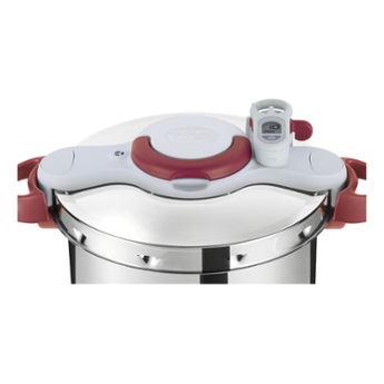 Tefal Clipsominut Perfetct 6L Rosso, Acciaio inox