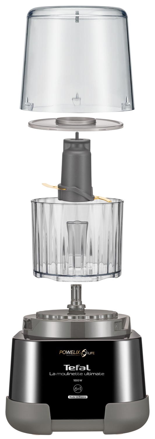 Moulinex DP8108 Tritatutto Elettrico La Moulinette Ultimate - Lame in Titanio, Tecnologia Powelix Life, 1000W, Capacità fino a 550ml, Funzioni 5in1