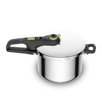 Tefal Pentola a Pressione Secure Trendy 6L in Acciaio Inossidabile con Base Induttiva e 2 Livelli di Cottura