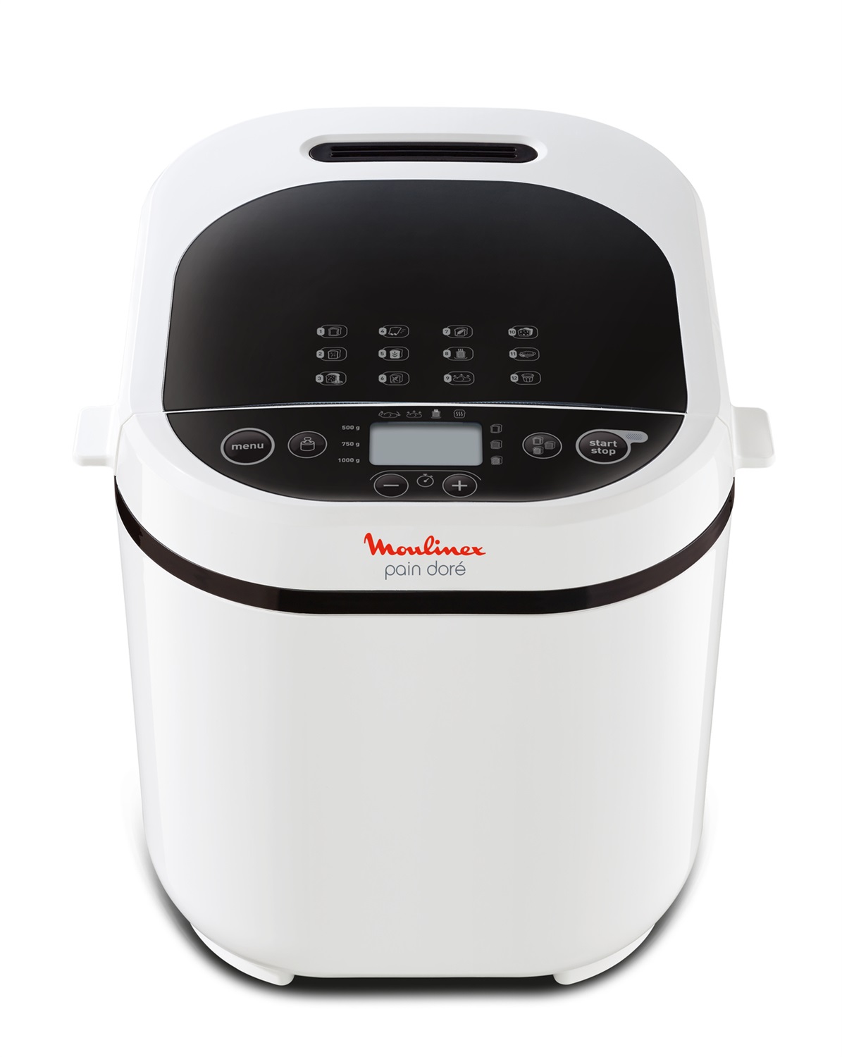 Moulinex OW2101 Pain Doré - Macchina del Pane 720 W, 1 kg, 12 Programmi, 3 Livelli di Doratura, Schermo LCD, Funzioni per Pane, Pizza, Pasta, Dolci e Marmellate