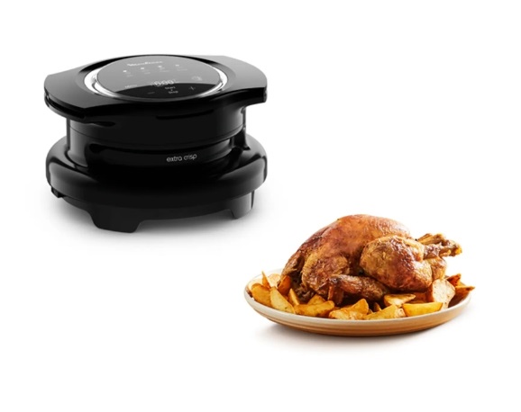 Moulinex EZ1508 Accessorio Cookeo Extra Crisp Lid - Friggitrice ad Aria con 4 Funzioni Automatiche, Temperatura Regolabile da 70°C a 200°C, Tecnologia Airfryer, Nero