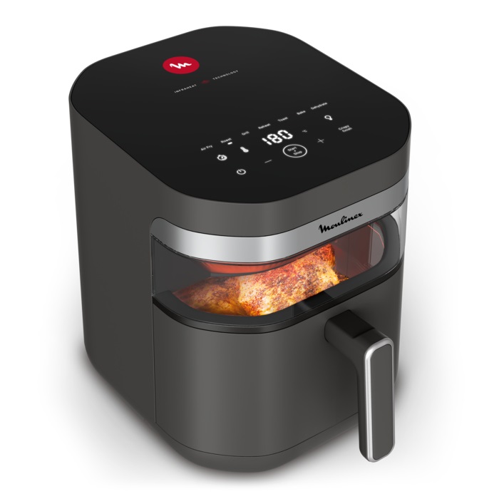 Moulinex Easy Fry Infrared Friggitrice ad Aria 7L con Tecnologia Infra-Heat™, Riscaldamento Veloce e Finestra di Osservazione