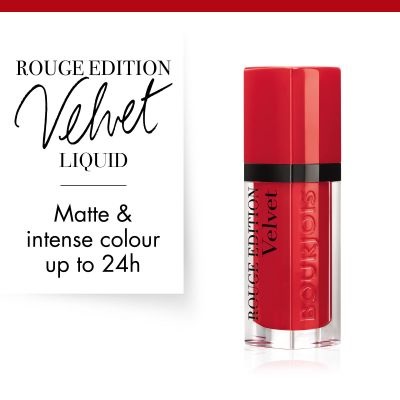 Bourjois Rouge Edition Velvet 7 ml 03 Hot Pepper - Rossetto Liquido Opaco Ultra Leggero e Lunga Tenuta