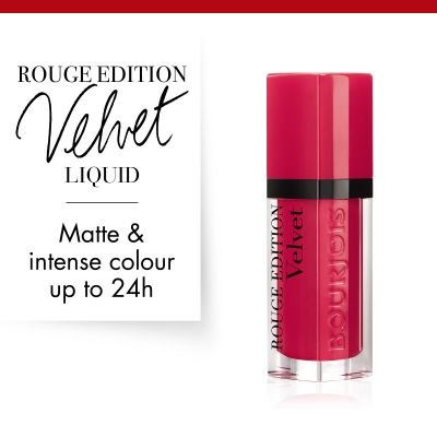 Bourjois Rouge Edition Velvet T13 Fu(n)chsia - Rossetto Liquido Opaco a Lunga Tenuta con Texture Vellutata