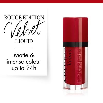 Bourjois Rouge Edition Velvet Rossetto Liquido Opaco 7,7 ml - Tonalità 15 Red-Volution, Lunga Tenuta e Texture Vellutata