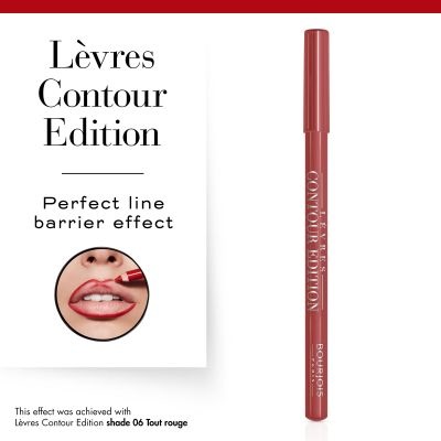 Bourjois Lèvres Contour Edition Matita Labbra Semi-Matte A Lunga Durata 1,14 g 01 Nude Wave - Formula con Burro di Karité e Olio di Semi d'Uva