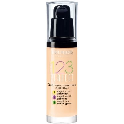 Bourjois 123 Perfect Fondotinta Liquido 30 ml - Tonalità 51 Light Vanilla, Copertura Perfetta e Finitura Opaca