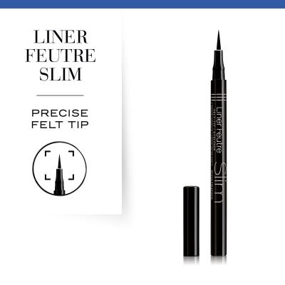 Bourjois Liner Feutre Slim Eyeliner Liquido 0,8 ml - Tonalità 16 Noir Waterproof con Punta in Feltro
