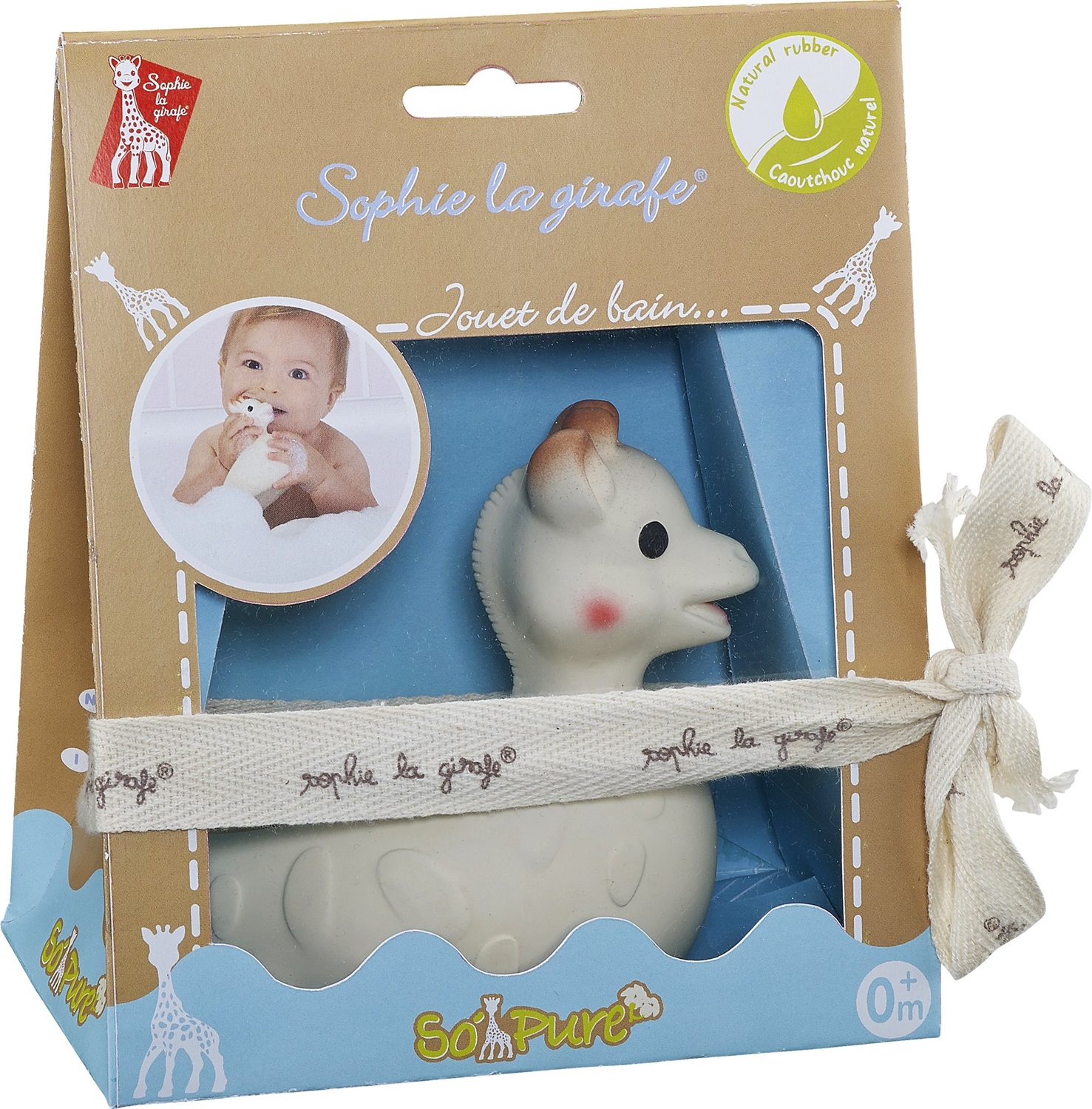 Vulli Sophie la Girafe Giocattolo da Bagno So' Pure in Caucciù Naturale 100% - Gioco Galleggiante per Neonati