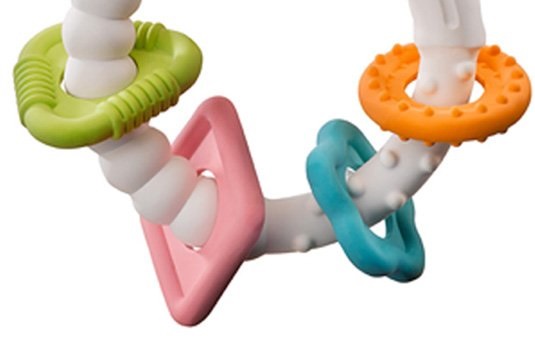 Sophie La Giraffe Anello da Dentizione Colo'rings So'Pure - 100% Gomma Naturale, Leggero e Ergonomico, per Alleviare il Dolore da Dentizione
