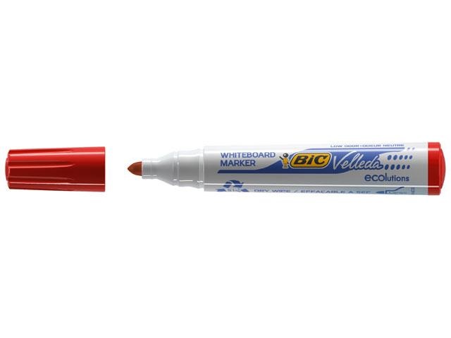 BIC Velleda 1701 Marcatore per Lavagne Bianche Rosso Punta Tonda 1.5 mm - Confezione da 12 Pezzi