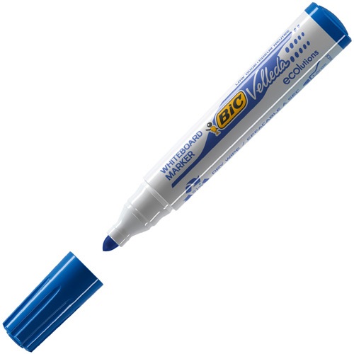 BIC Velleda 1701 Marcatore per Lavagne Blu Punta Tonda 1,5 mm Confezione da 12 Pezzi