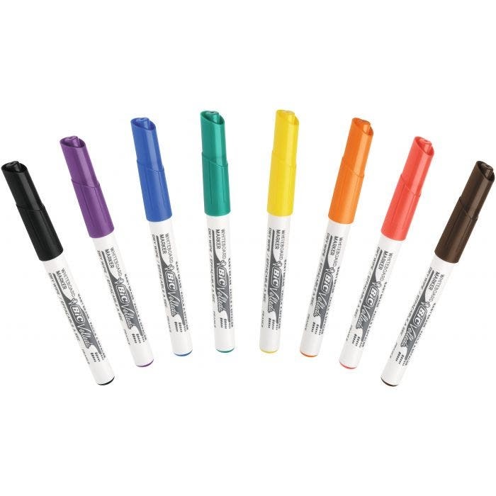 BIC Velleda 1741 Pennarelli per Lavagna Bianca Verde - Confezione da 12 con Punta Tonda Media (1,4 mm)